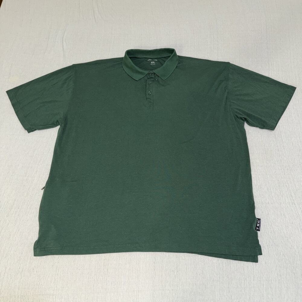 Scottevest Men’s XXL Tec Polo Shirt SS Green EUC